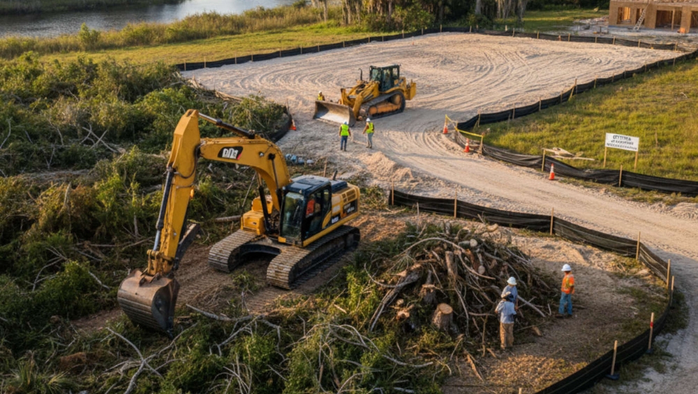 Land Preparation for New Construction After Demolition in Citrus County